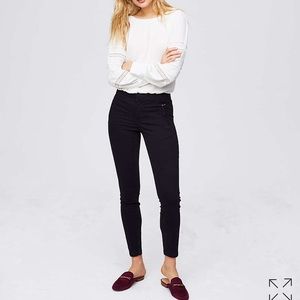 LOFT Skinny Zip Pocket Sateen Pants